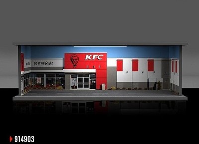 Diorama - KFC Scene - 30x13,3x10 cm - Black Box 1:64