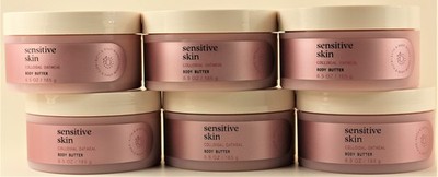 QTY 6 - Bath & Body Works SENSITIVE SKIN COLLOIDAL OATMEAL Body Butter 6.5oz