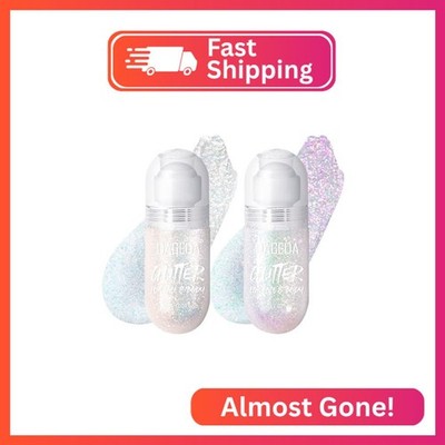 DAGEDA 2Colors Roll-on Body Glitter Gel for Body, Hair, Face, Holographic Glitte
