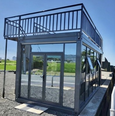 Rooftop + washroom 20FT Container Pod, Adjustable Mobile accessory building-New