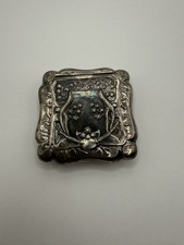 Rare Antique Sterling Silver 925 snuff compact Box Early 1900 Art Nouveau 