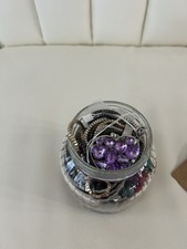 2.5 lb Mixed Costume Jewelry Jar Necklaces Earrings Bracelets Beads Reseller Lot
