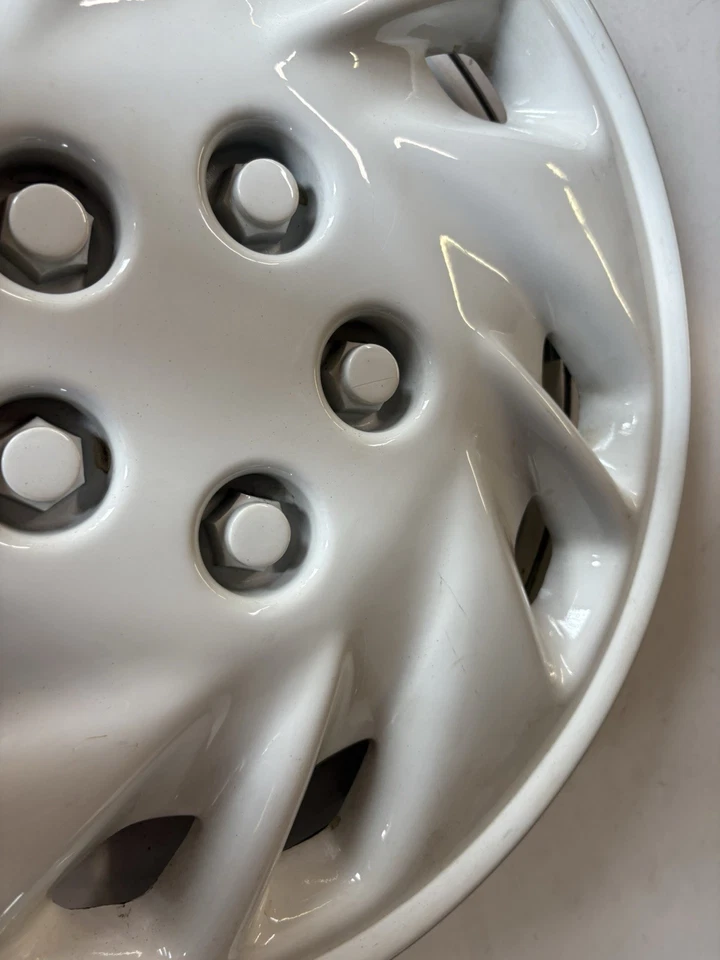 1 Dodge DAYTONA Neon SHADOW Spirit 14" Hubcap Wheelcover Cover Cap WHITE 4472593 - Image 3 of 4