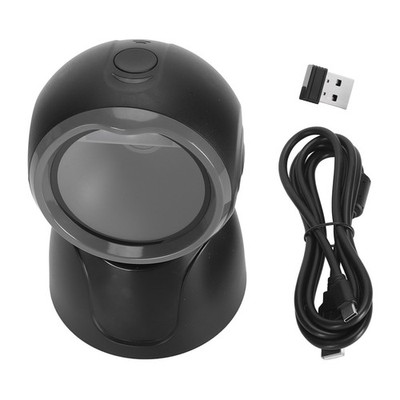 1D 2D QR Desktop Barcode Scanner Wireless BT 2.4G Wired USB Omnidirectional Hand