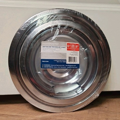 #ad Universal Electric Range Drip Pan Set 6quot; 8quot; Chrome EXCEPT GE and Hotpoint $19.80