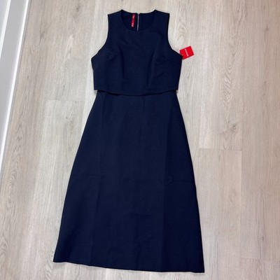 Spanx Ponte Fitted Midi Sleeveless Dress Womens XL Classic Navy 20599R B03  for sale online | eBay