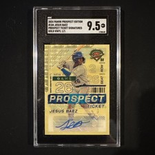 2024 PROSPECT EDITION JESUS BAEZ GOLD VINYL AUTO SUPERFRACTOR 1/1 SGC 9.5 MT