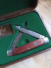 Schrade Ducks Unlimited Muskrat Pocket Knife with Box & Brass Federal Duck Stamp