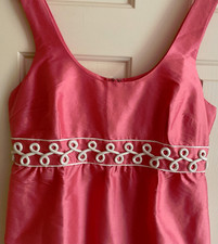 Vineyard Vines Size 14 Bouquet Dress Pink 100% Silk Sleeveless Lined NWT- $245