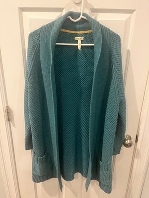 Matilda Jane Teal Cardigan size small. boho,whimsical ,cozy,cottagecore,minimal