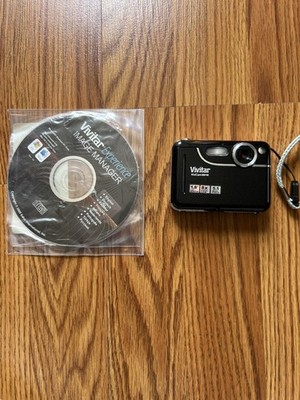 Vivitar Digital Camera Vivicam 5018 5.1MP Black Tested - w/ SD Card
