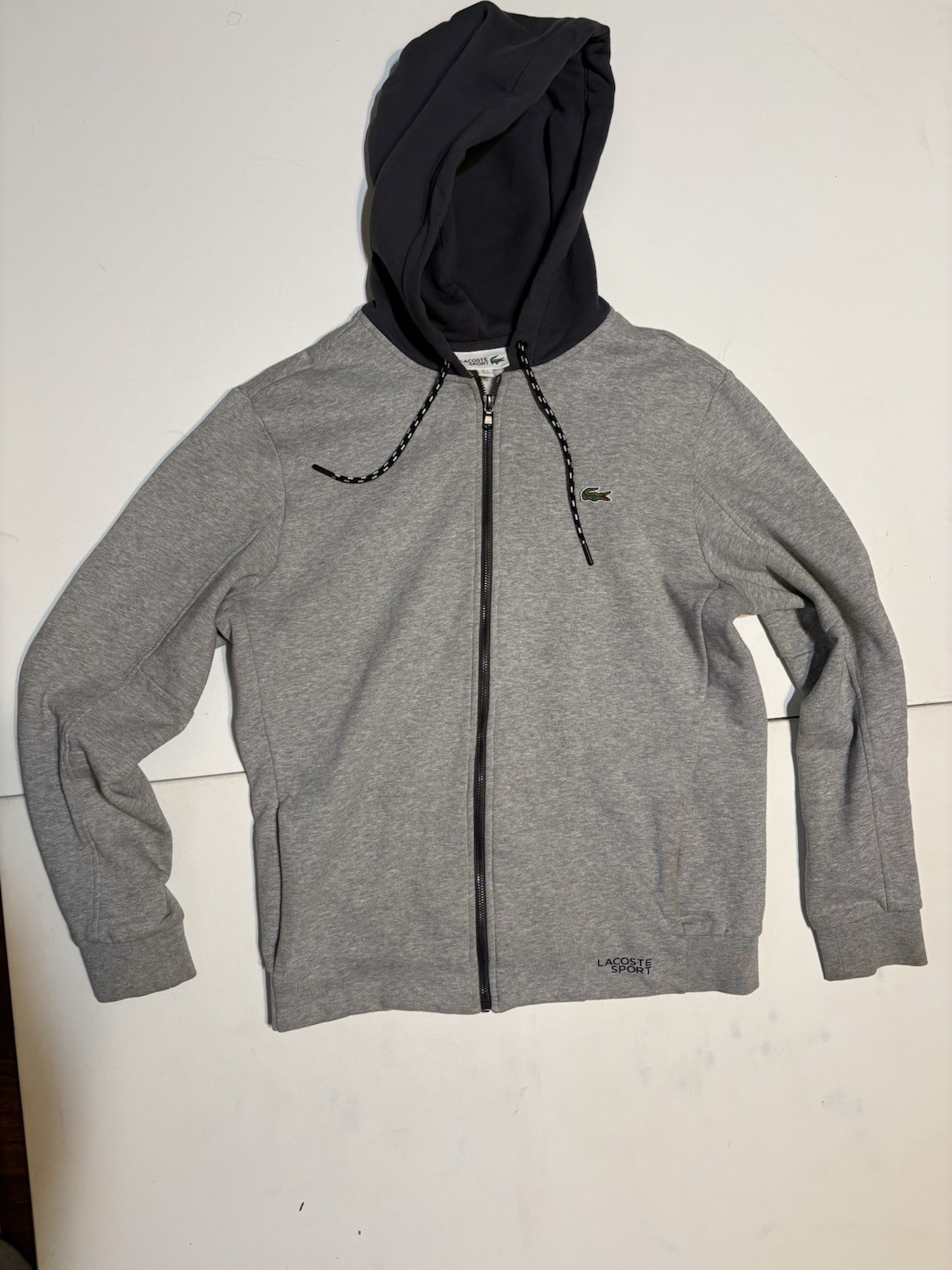 Lacoste Sport Full Zip Brushed Fleece Hoodie Men's Size M