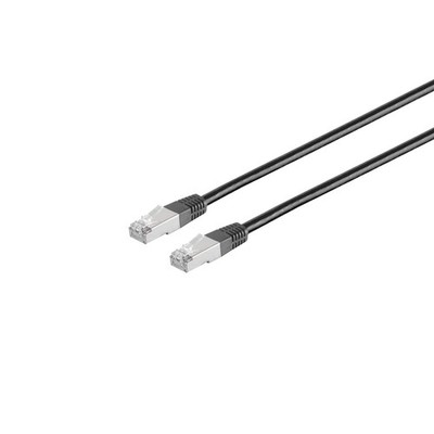 S-Conn Telefonkabel RJ45-RJ45, M-M, 2 m 2 m CAT5E F/UTP (FTP) schwarz, Metallic