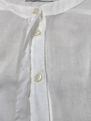 0039 Italy Womens White Long Sleeve Tunic Top Size M | eBay