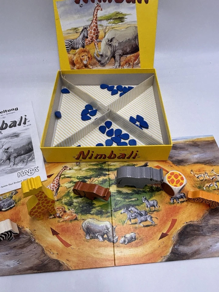 Nimbali Board Game Haba Vintage Animal Safari  - Complete - Image 2 of 4