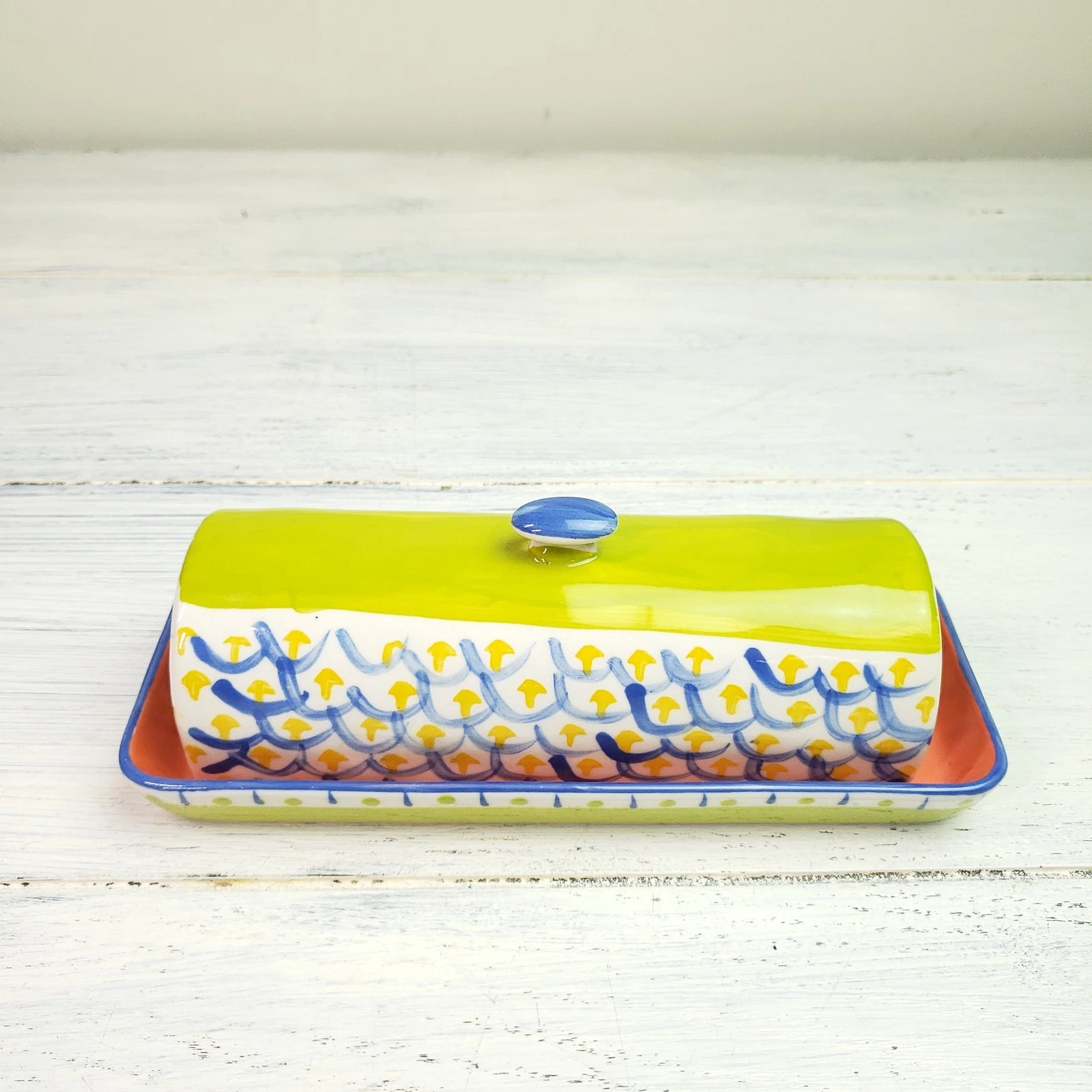 Anthropologie Tortua Butter Dish Colorful