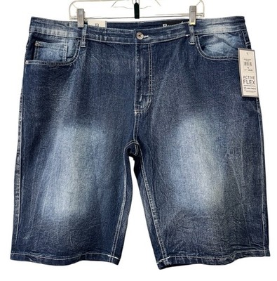 SP Essentials Men's Active Flex Blue 4 Way Stretch  Jeans Shorts Size 48 Slim