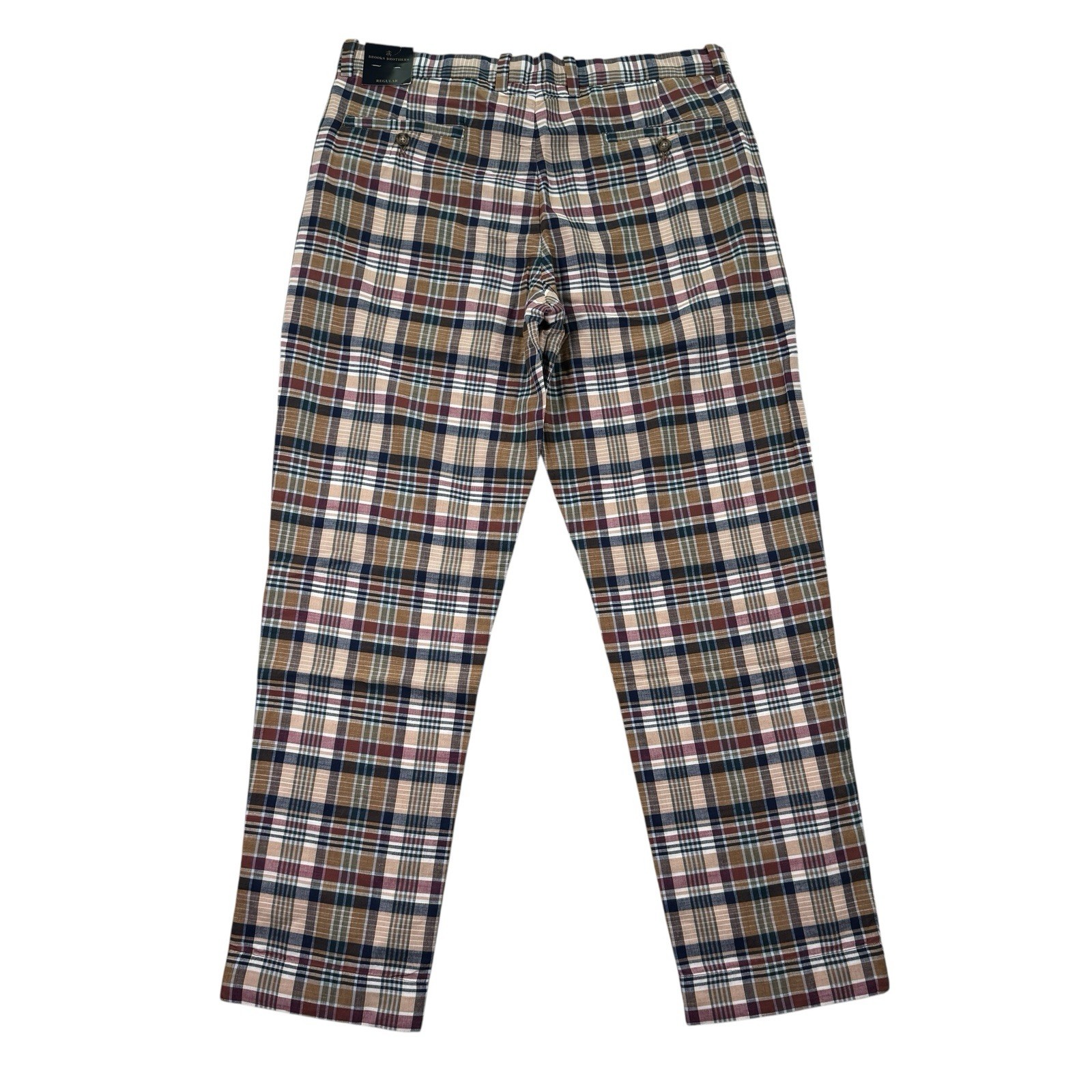 NEW Brooks Brothers Indian Madras Plaid Golf Pants Mens 34x30 Cotton Patchwork thumbnail 2