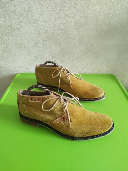 Men Bugatti Heels Yellow Suede 42
