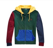 Men s Polo Ralph Lauren Colorblock Multicolor Zip Hoodie - M