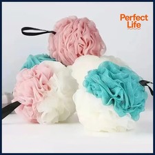 1/3Pcs Large Bath Balls Color Blocking PE Soft Scrubbing Bubble Net Dual