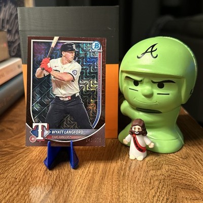 Bowman 2024 Chrome Mojo Refractor Wyatt Langford #33  245/275 Texas Rangers
