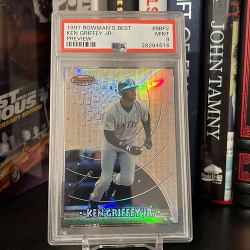 Ken Griffey Jr. 1997 Bowman’s Best Preview BBP2 Refractor SP Low Pop PSA 9