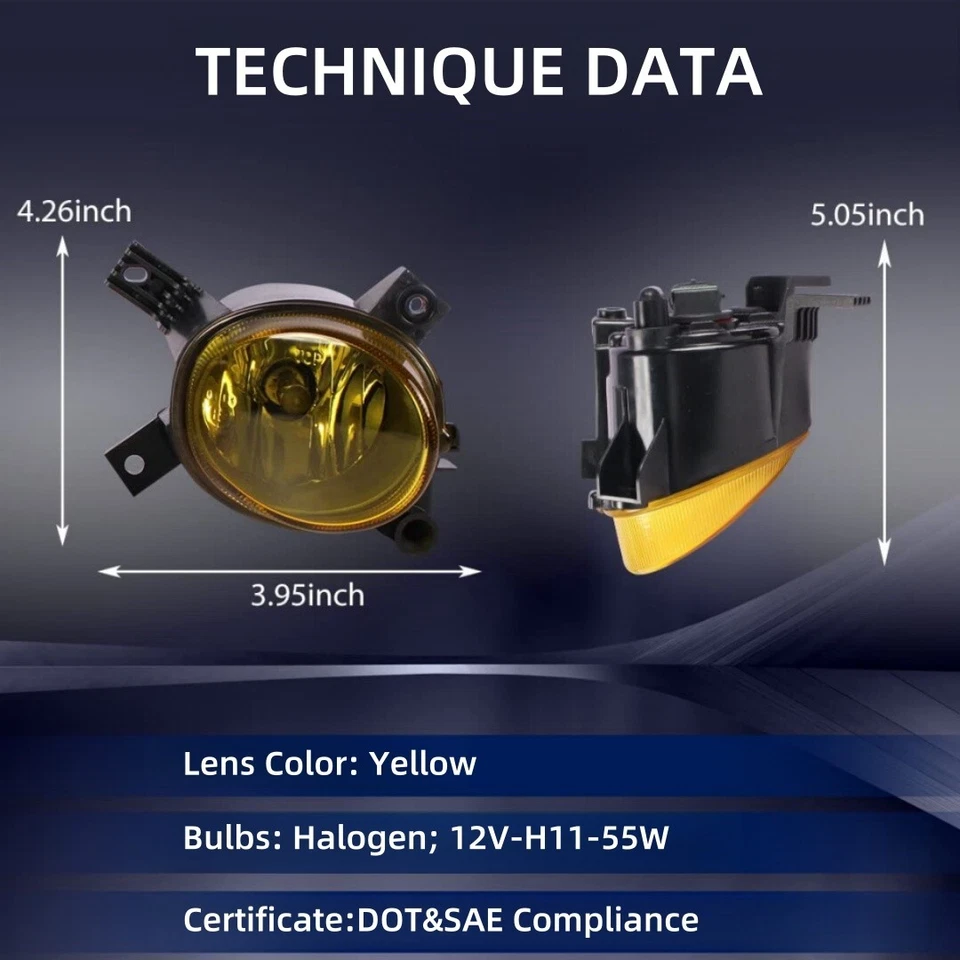 Fog Lights For Audi A3 Hatchback A3 Base 2006-2013, A4 Sedan S4 Sedan 2005-2008 Foto 3 de 4