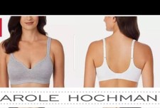 Carole Hochman Seamless Bra Wire Free Molded Cups Comfort Straps 2 PACK