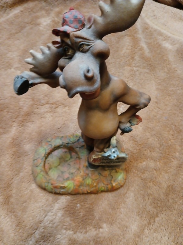 Moose Elk Resin Decorative Wine Bottle Holder 