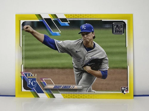 2021 Topps Series 1 BRADY SINGER Walgreens Yellow Parallel SP Rookie #169 Royals