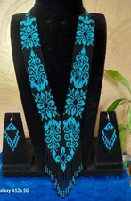 Handmade Necklace Seed Bead Boho American Style Netiv Beaded Multi Strand