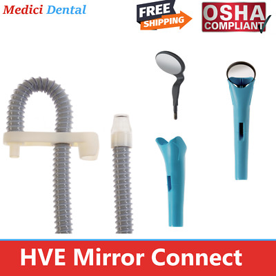 Hu-Friedy HVE Mirror Connect Kit & HVE Mirrors Dental, 25/50/bg  #5 Mirrors Head