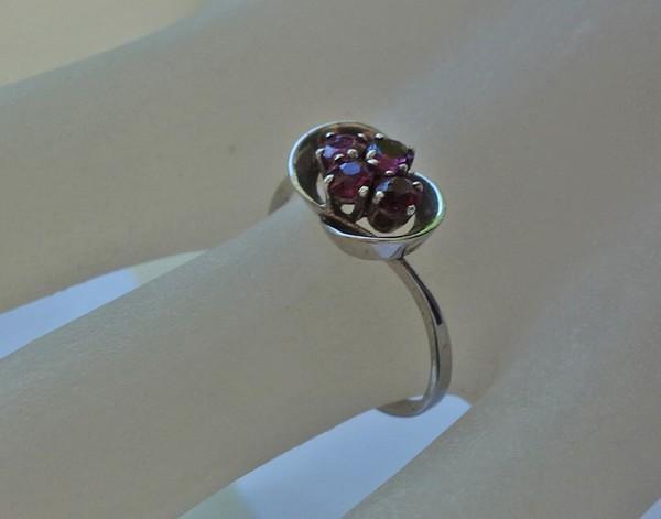 * Ruby ring ring with ruby rubies in 585 white go… - image 3