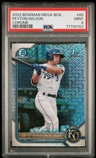 2022 Bowman Chrome Mega Box #BCP-85 Peyton Wilson 1st Mojo Refractor RC PSA 9