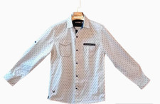Shirt White Dotted For Boys With Long Sleeves And Buttons Fashion Casual 61 46CM