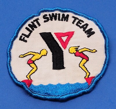 YMCA Flint Michigan Swim Team BADGE VINTAGE PATCH (RARE FIND)