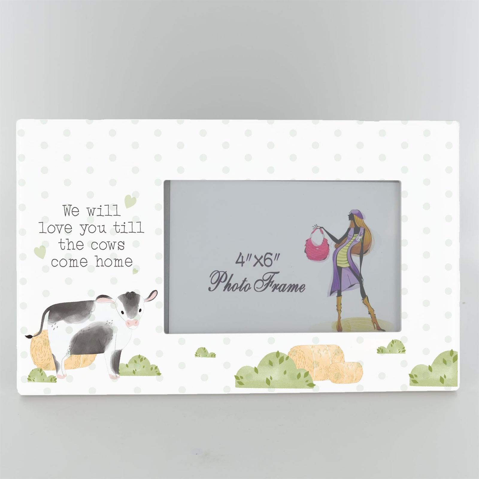Love You Till Cows Come Home Cow Farm Animal On The Farm Ceramic Picture Frame