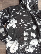 Into The AM Hoodie Mens M White Flower Dark Night Dream black Pullover F1