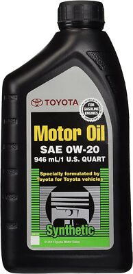 Brand New Genuine Toyota / Lexus 0w20 Motor Oil Qty 6 Quarts in a