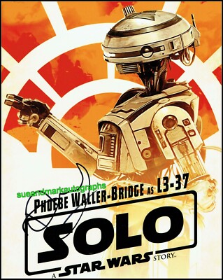 Phoebe Waller-Bridge Star Wars Solo L3-37 signiertes Autogramm UACC RD 96