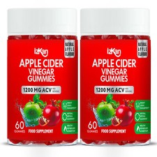 Vinagre de sidra de manzana con LA madre 1200 mg ACV 120 gomitas jugo de remolacha B12