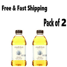 2-Pack MADHAVA Organic Light Agave 100 Pure Blue Agave Nectar Sweetener 46oz