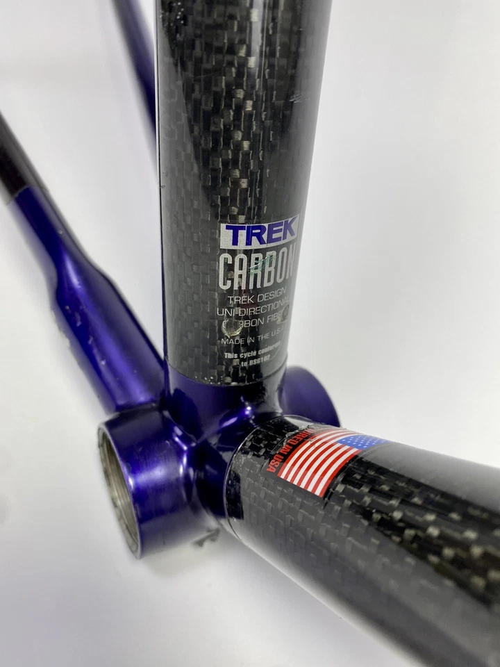 1995 Trek 2100 Frame Set 57cm Purple USA Carbon Fiber Road Composite Vintage - Image 4 of 4