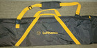 Vtg Lufthansa dark brown nylon ski bag / travel carry case w shoulder strap