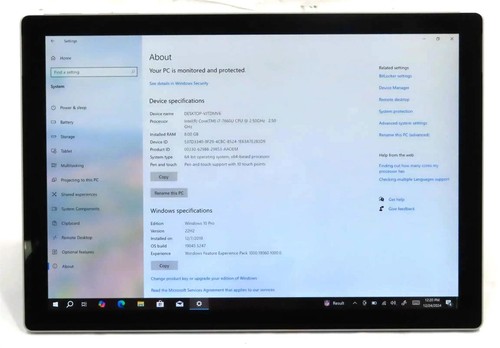Microsoft Surface Pro 5 1796 Core i7-7660U 2.50GHz 8GB 256GB Win10 Pro - 第 2/7 張圖片