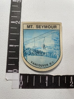 Vtg MT SEYMOUR SNOW SKI Patch Shape LENTICULAR  (But Not Really A Patch) 97T4