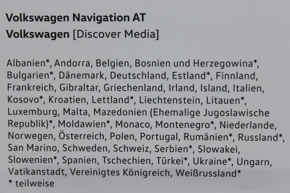 SD KARTE NAVIGATION AT EUROPA V14 2019 VW DISCOVER MEDIA 1 PASSAT GOLF TOURAN - Bild 3 von 4