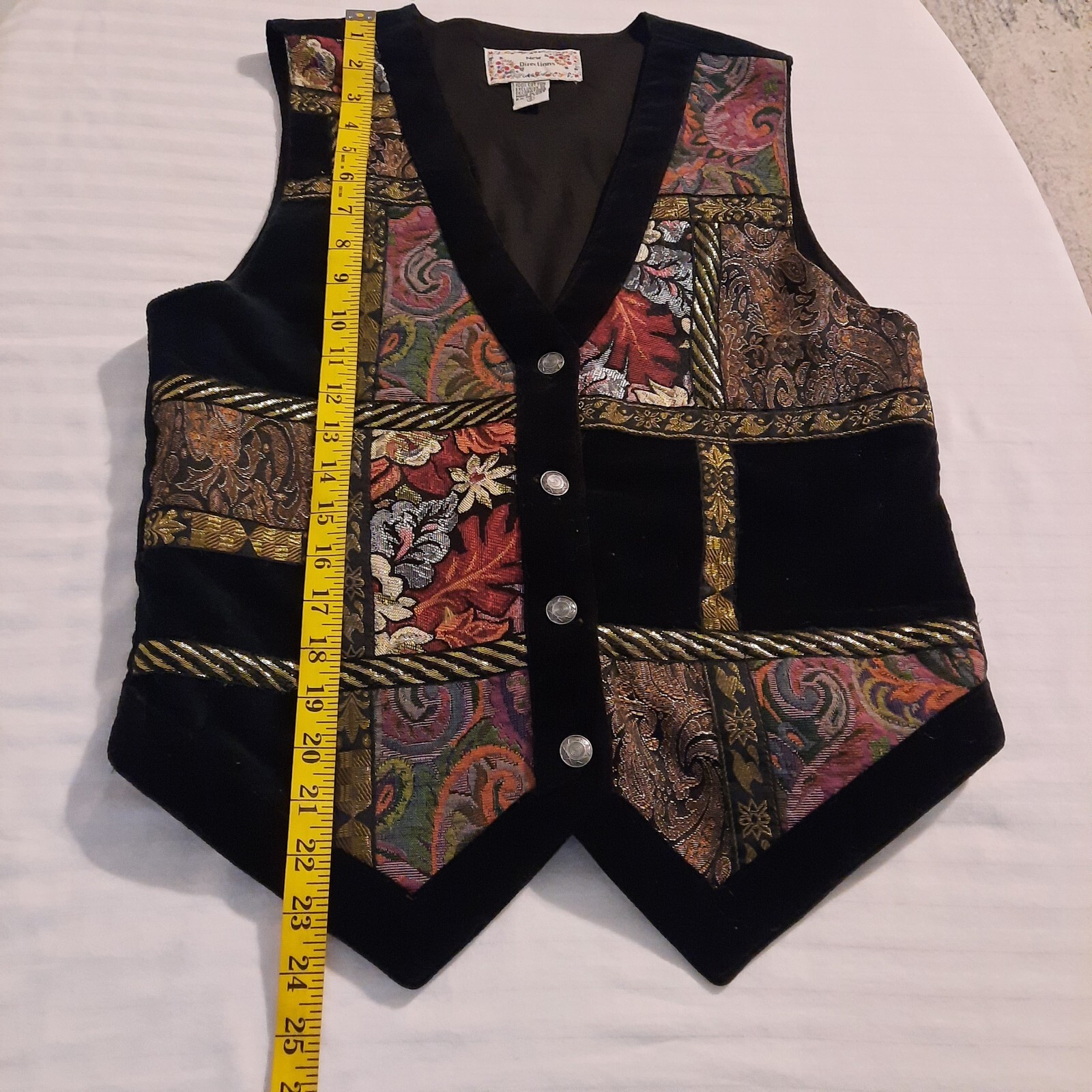 Patchwork Vest Size Small - image 8