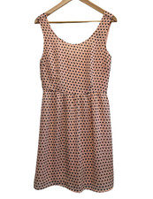 Forever 21 Mini Dress Babydoll Pink Hearts Tank Open Back Bow Twee Chiffon Zip L